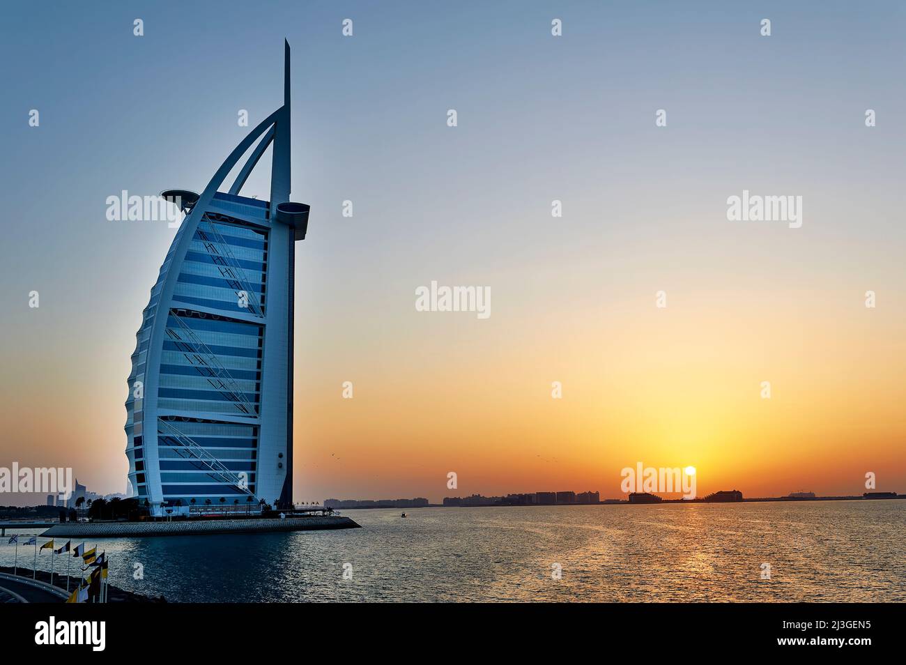 Dubaï. EAU. Burj al Arab Hôtel Banque D'Images