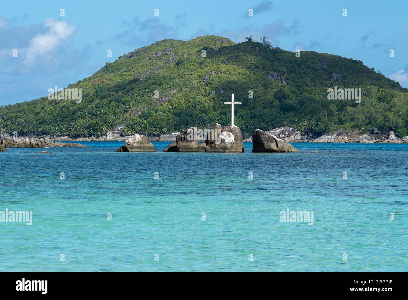 'Port Launay North Beach' Mahé Seychelles Banque D'Images