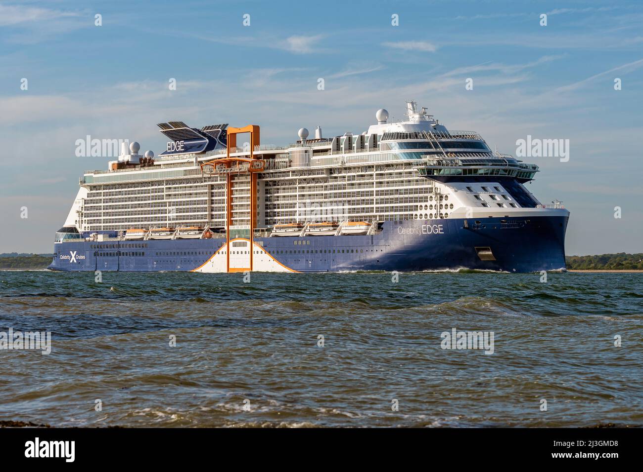 Celebrity Edge est un bateau de croisière de classe Edge exploité par Celebrity Cruises - mai 2019. Banque D'Images