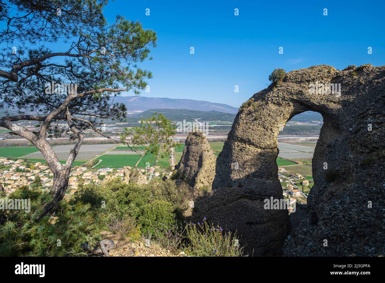 France, AlpesdehauteProvence, vallée de la Durance, les Mées, les