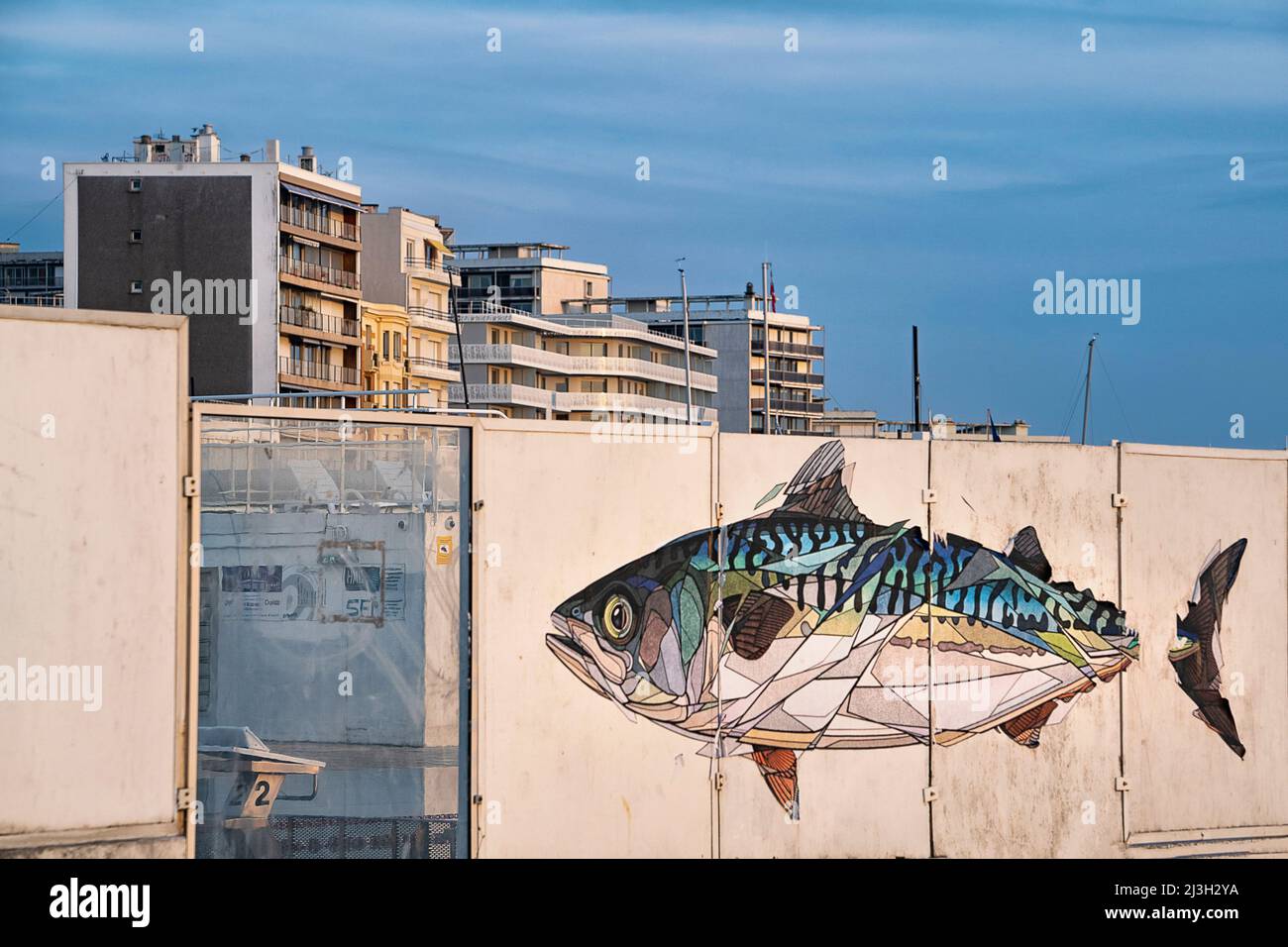 France, Seine Maritime, le Havre, piscine de plage Banque D'Images