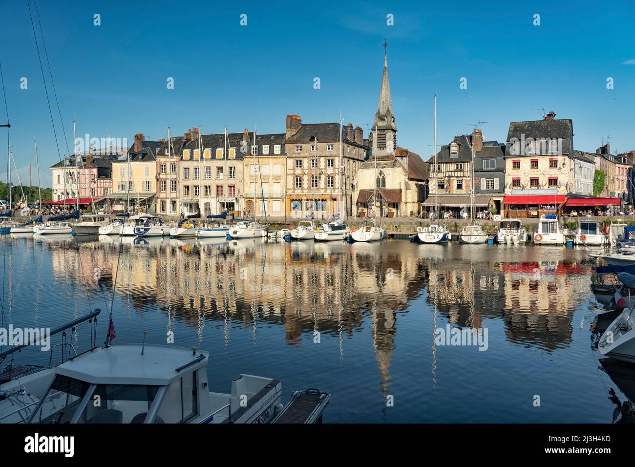 France, Calvados, Honfleur, le Vieux bassin Banque D'Images