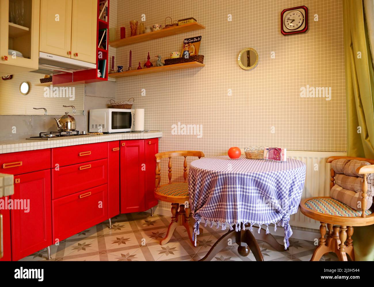 Belle cuisine moderne d'une maison Sweet Home Banque D'Images