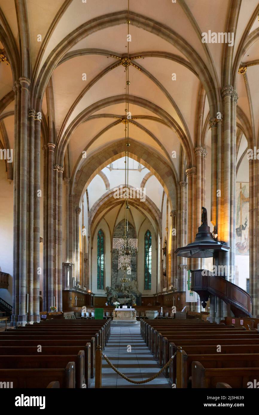 La France, Bas Rhin, Strasbourg, vieille ville classée au Patrimoine Mondial de l'UNESCO, l'église St Thomas Banque D'Images