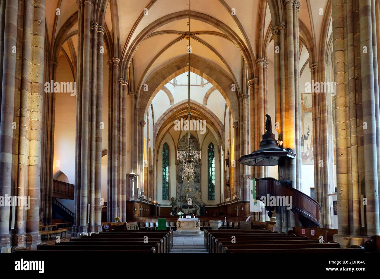 La France, Bas Rhin, Strasbourg, vieille ville classée au Patrimoine Mondial de l'UNESCO, l'église St Thomas Banque D'Images