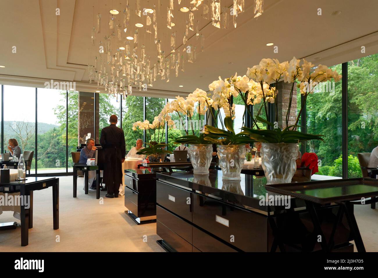 France, Bas Rhin, Wingen sur Moder, Villa René Lalique, restaurant 2  étoiles MICHELIN Photo Stock - Alamy