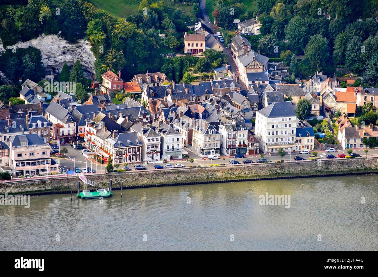 France, Seine-Maritime, le village de la Bouille sur la Seine Banque D'Images