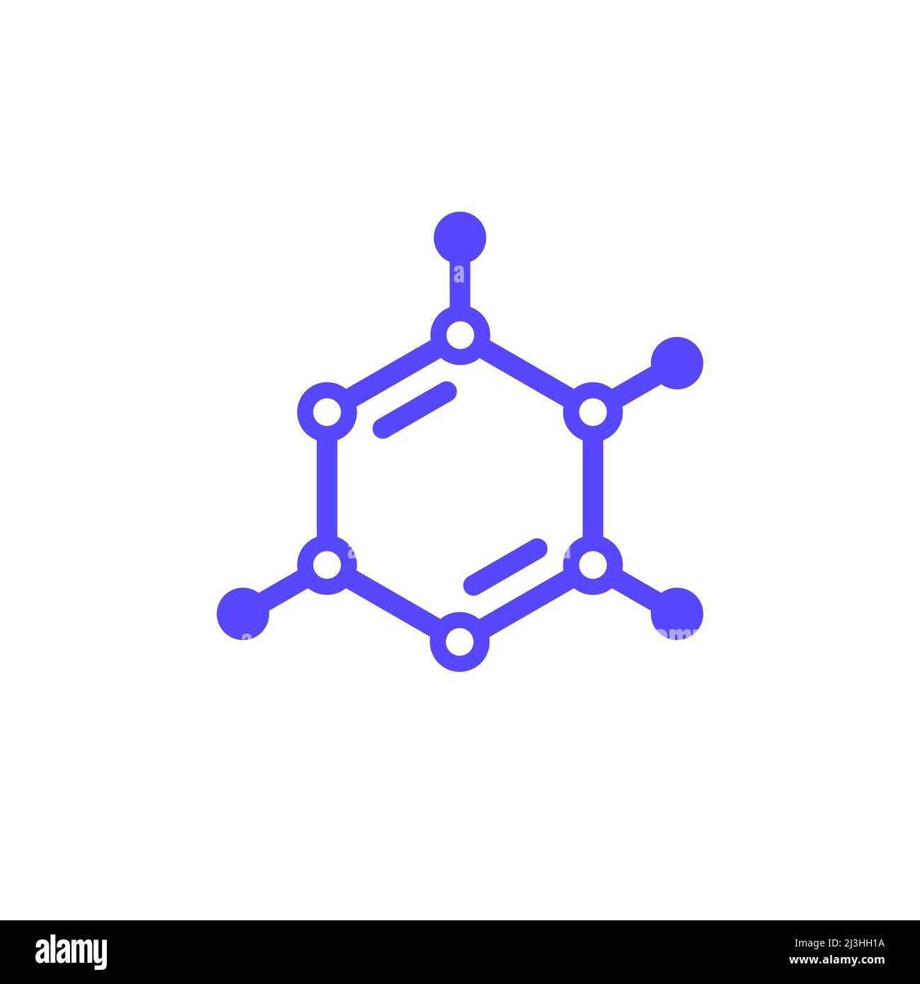 Icône de polymère, vecteur de molécule monomère Illustration de Vecteur