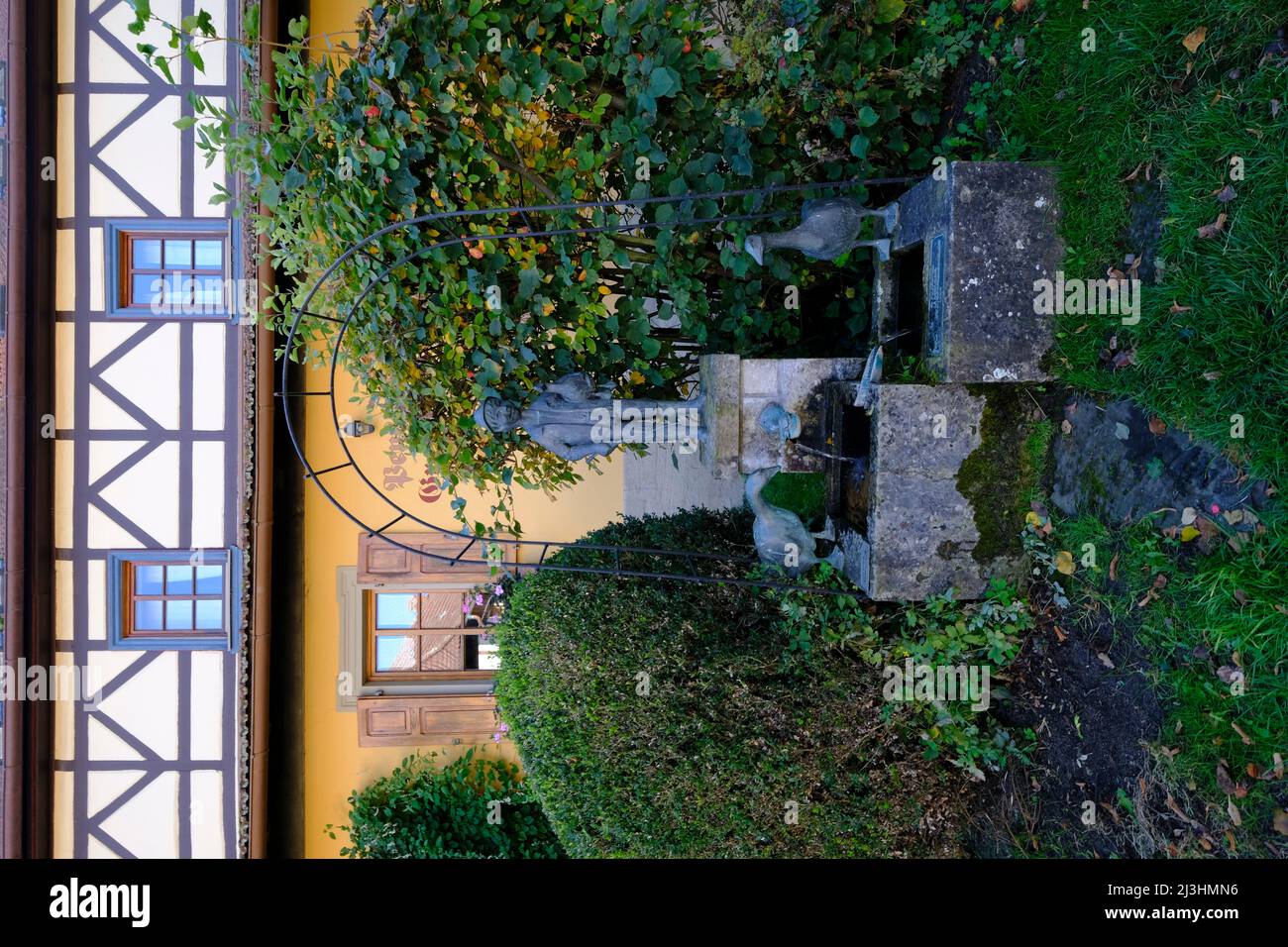 Village historique centre de Unfinden quartier de Königsberg en Bavière, Haßfurt, Basse-Franconie, Franconie, Bavière, Allemagne Banque D'Images