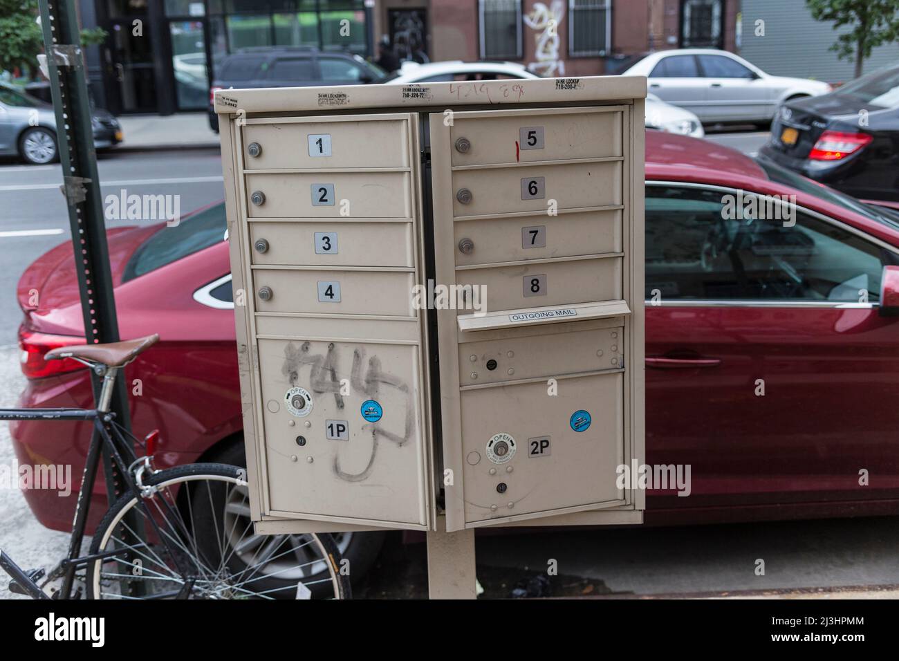 Bedford-Stuyvesant, New York City, NY, USA, Postbox Banque D'Images