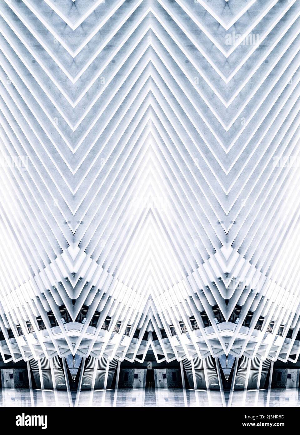 49 Street, New York City, NY, USA, World Trade Center Transportation Hub ou Oculus conçu par Santiago Calatrava architecte dans le quartier financier à l'intérieur Banque D'Images