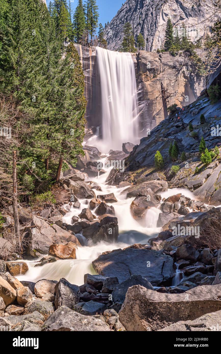 Chutes Vernal dans la région de Yosemite National Park Banque D'Images