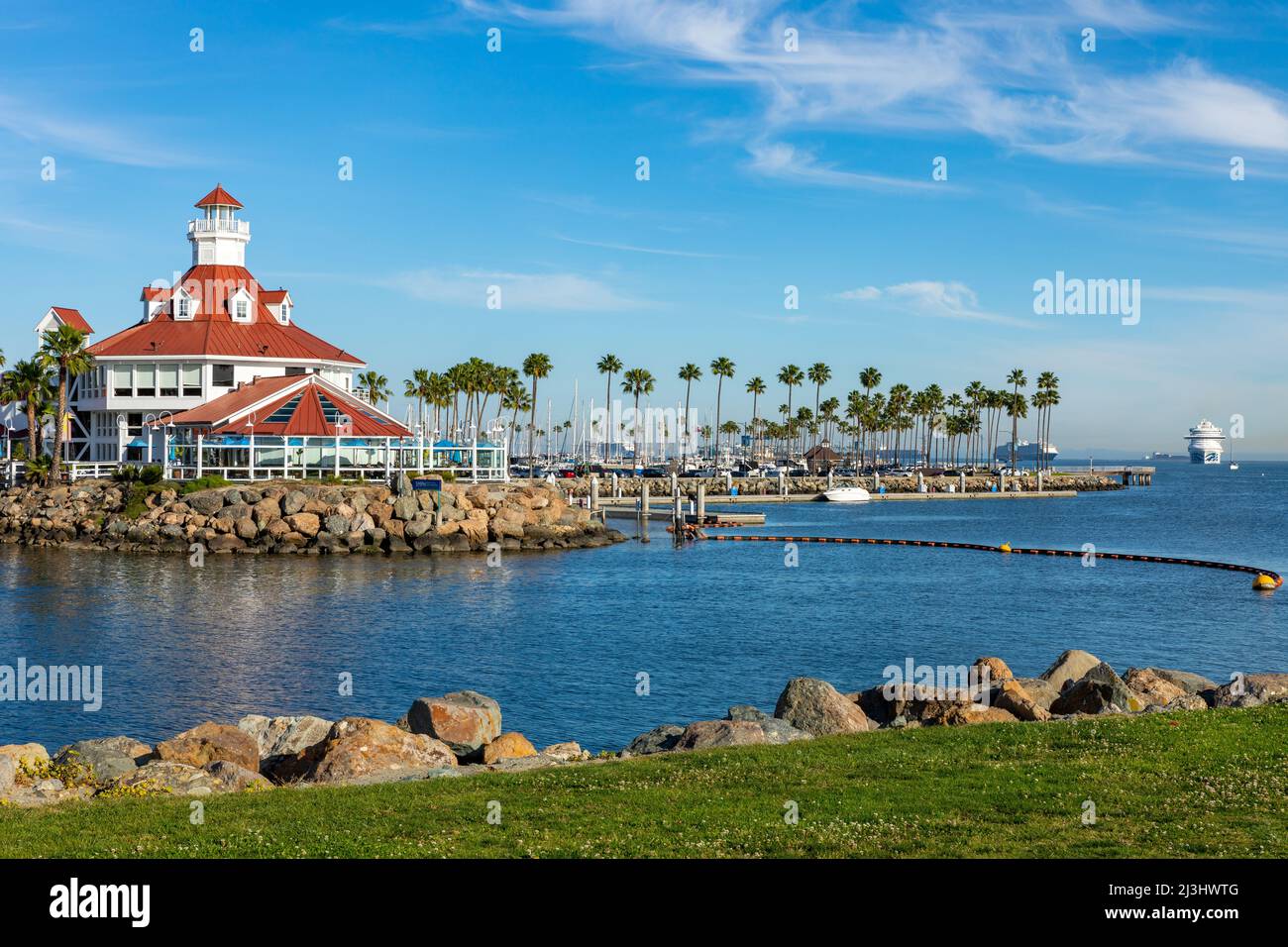 Village de rivage dans Rainbow Harbour à long Beach, Californie. ÉTATS-UNIS. Banque D'Images