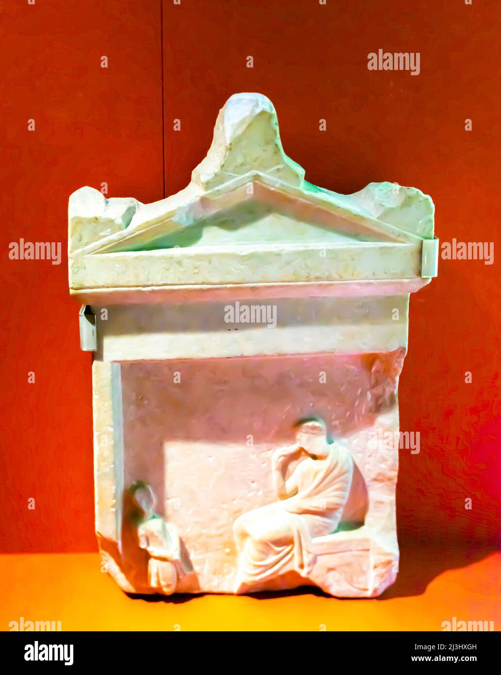 Stela funéraire - Callatis, Mangalia, Constanta. 2nd siècle avant J.-C. Banque D'Images