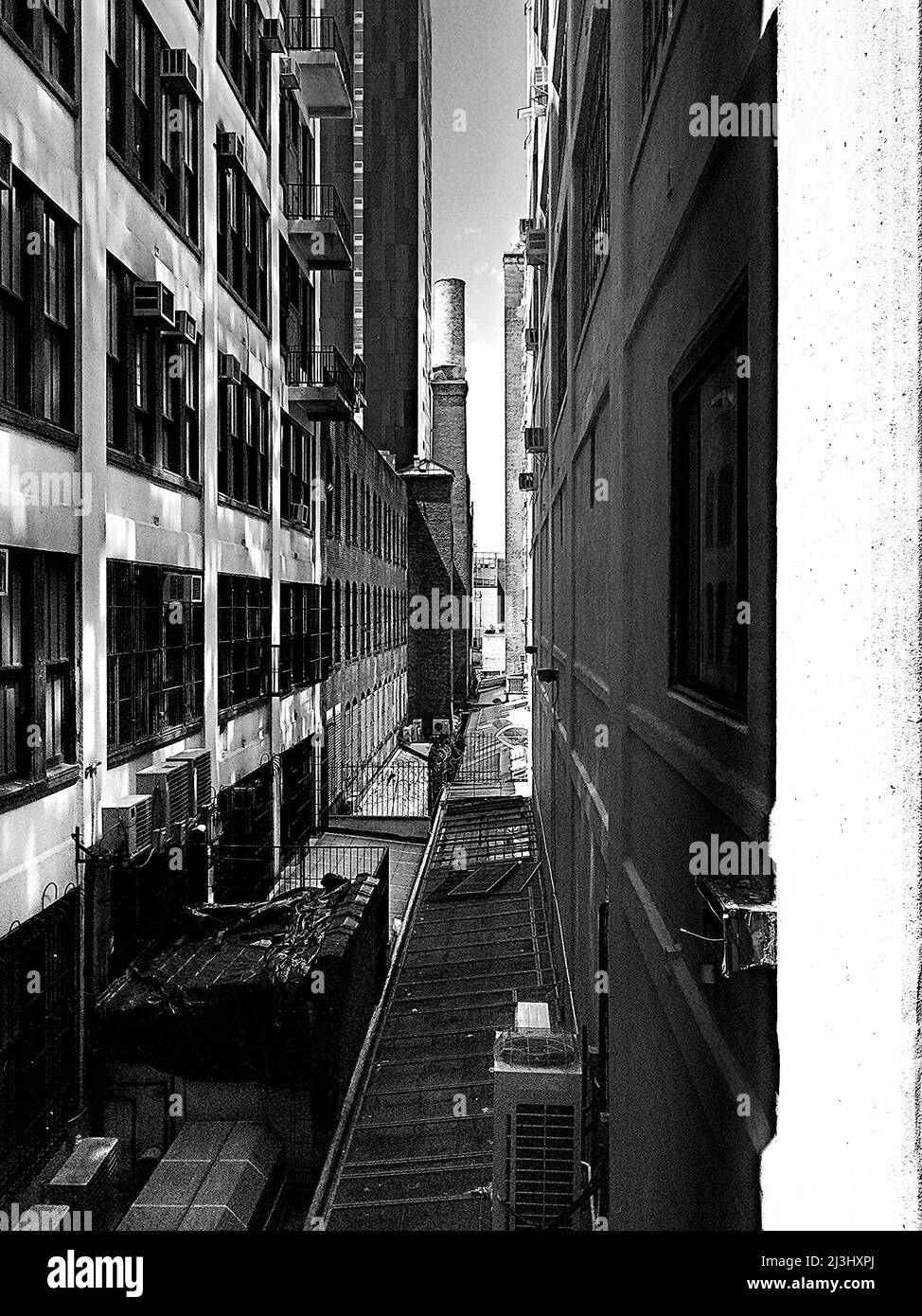 CHELSEA, New York City, NY, USA, The High Line est un parc linéaire populaire construit sur les voies de train surélevées au-dessus de Tenth Ave Banque D'Images