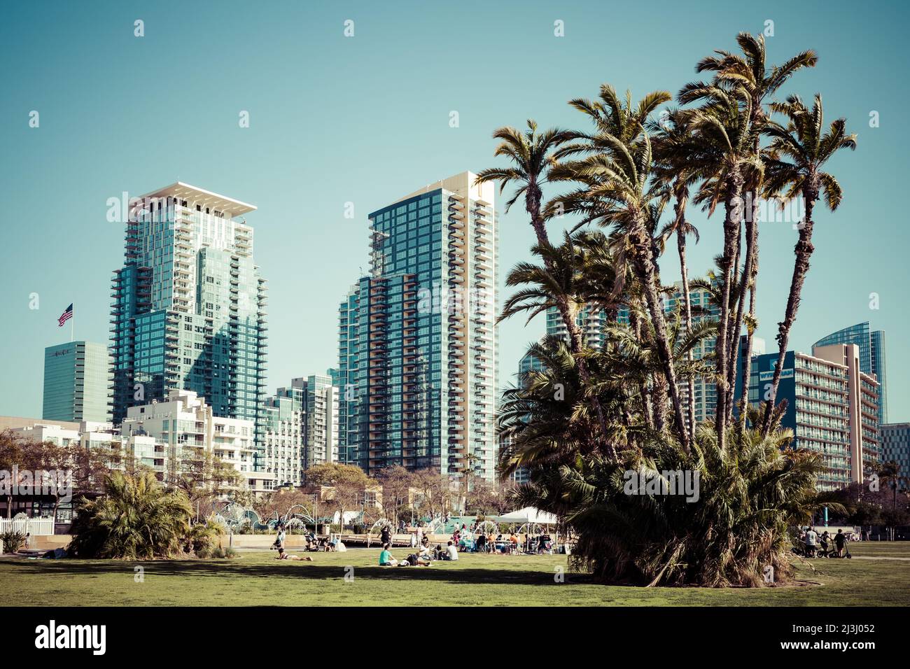 Ville de San Diego, Downtown Cityscape, San Diego Californie, États-Unis Banque D'Images
