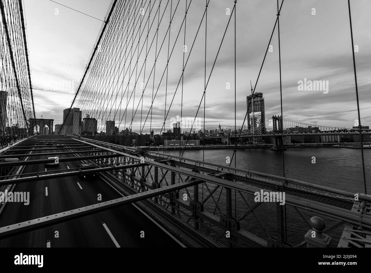 Brooklyn Heights, New York City, NY, États-Unis, pont de Brooklyn sur East River Banque D'Images