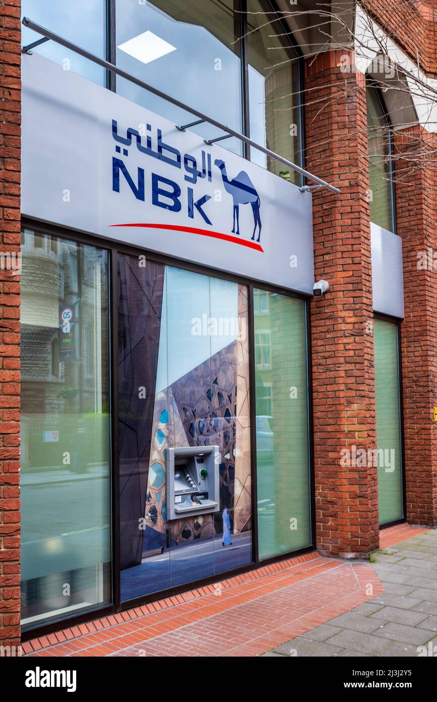 Banque nationale du Koweït Londres - NBK London - Banque nationale du Koweït International à Marylebone Central London. 13 George Street Londres. Banque D'Images