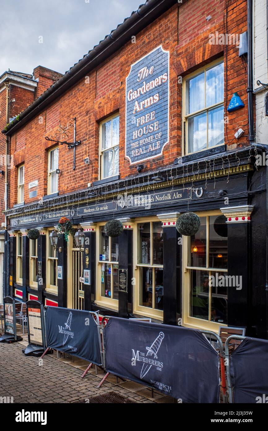 The Murders Pub Timberhill Norwich, également connu sous le nom de Gardeners Arms. Scène du meurtre de la fille de la dame de terre, Millie Miles 1895. Banque D'Images