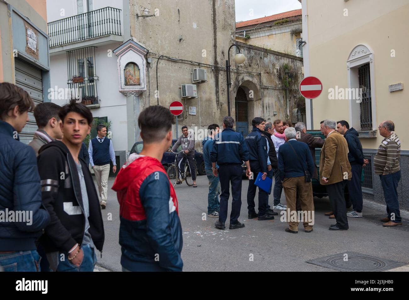 Carinaro, Caserta, Italie 24/04/2015: Scène de rue. ©Andrea Sabbadini Banque D'Images