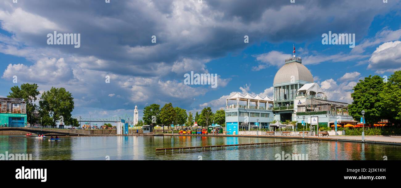 Pavillon du bassin Bonsecours dans le Vieux-Port de Montréal; Montréal, Québec, Canada Banque D'Images