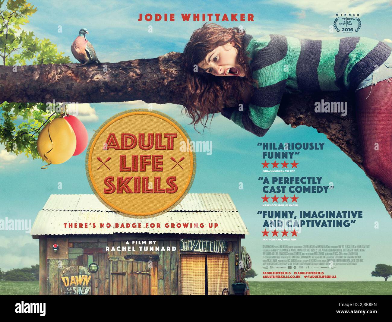 DATE DE L'ÉLEASE: 19 janvier 2019.TITLE: Compétences de la vie des adultes. STUDIO: Films d'écran. DIRECTEUR: Rachel Tunnard. COMPLOT : Anna (Jodie Whittaker) est à l'aise de vivre dans le jardin de sa mère en faisant des vidéos amusantes toute la journée, mais à l'approche de 30, elle commence à sentir la pression d'aller de l'avant et de « grandir » sans compromettre son esprit jeune. AVEC: Jodie Whittaker, Lorraine Ashbourne, Brett Goldstein poster Art. (Credit image: © Screen Media films/Entertainment Pictures) Banque D'Images
