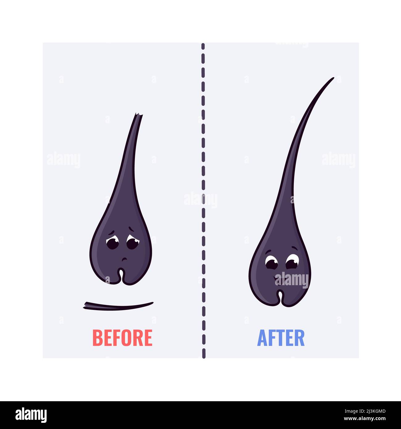 Santé des cheveux, illustration conceptuelle Banque D'Images