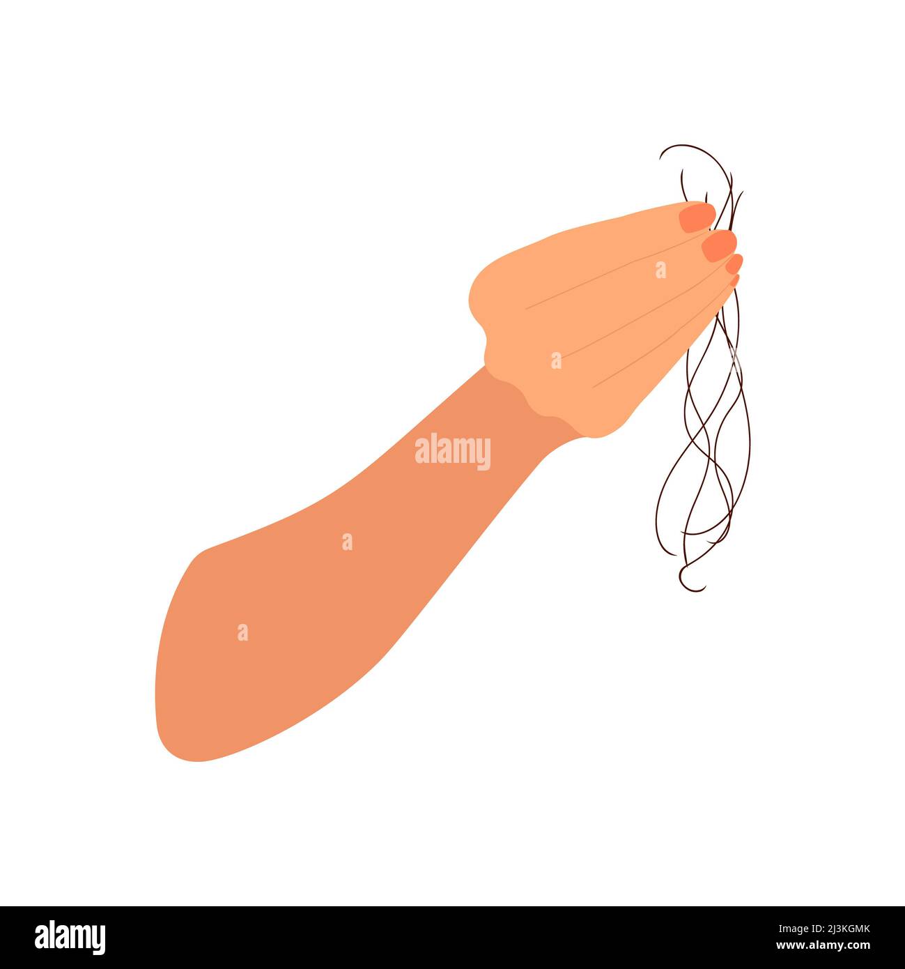 La perte de cheveux, illustration conceptuelle Banque D'Images