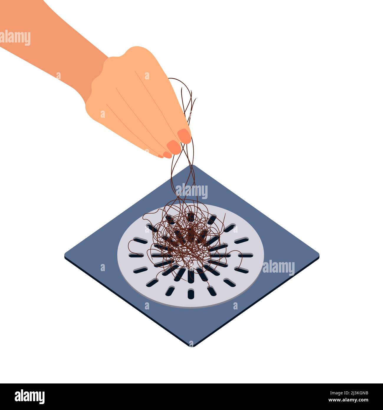 La perte de cheveux, illustration conceptuelle Banque D'Images