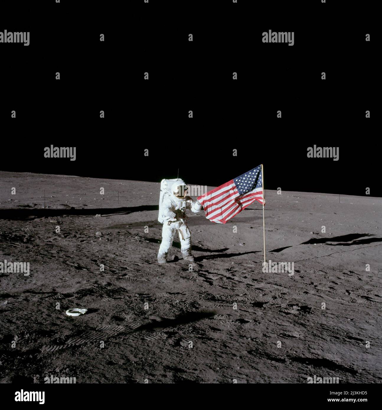Drapeau sur la lune Banque de photographies et d’images à haute ...