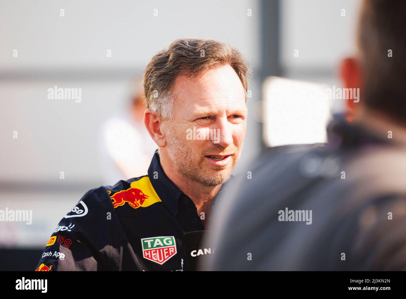 Albert Park, Melbourne, Australie. 9th avril 2022. FIA Formule 1 Grand Prix d'Australie, séances de qualification; Christian Horner, principal de l'équipe Red Bull, au Grand Prix de Formule 1 d'Australie : action plus Sports/Alamy Live News Banque D'Images