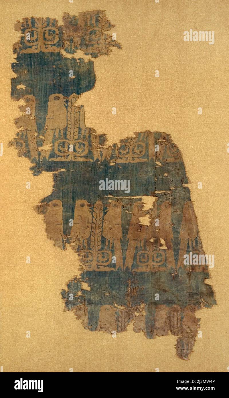 Fragment, Asie centrale, dynastie Tang (618-906)/ dynastie Song (960-1279), 9th/10th siècle. Banque D'Images