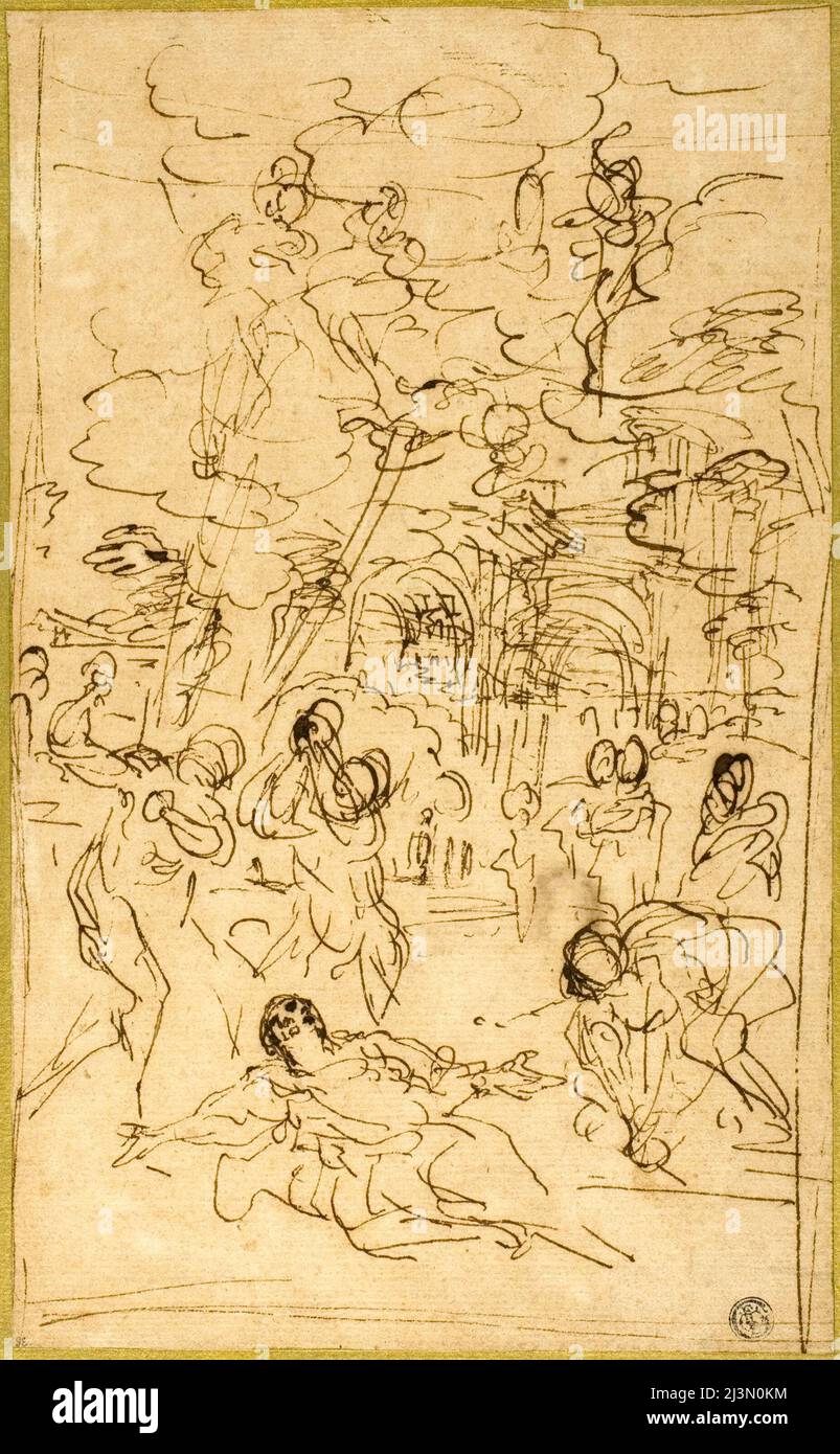 Le martyre de Saint Stephen, c.1660. Banque D'Images Le martyre de Saint Stephen, c.1660. Banque D'Images