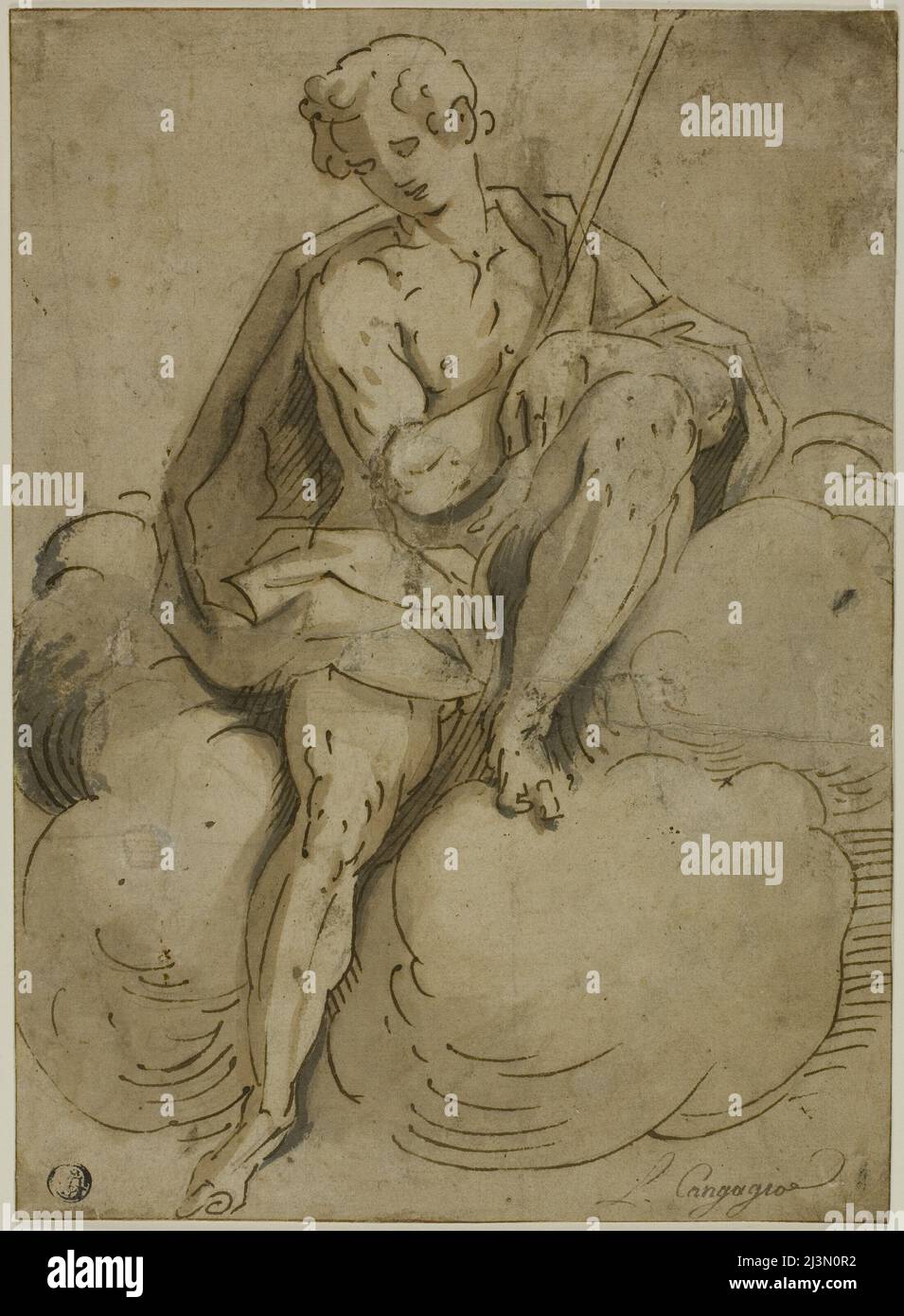 Assis Saint Jean-Baptiste, 1560/70. Banque D'Images