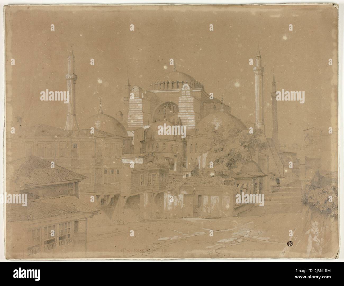 Vue sur Constantinople, 1840/45. Banque D'Images