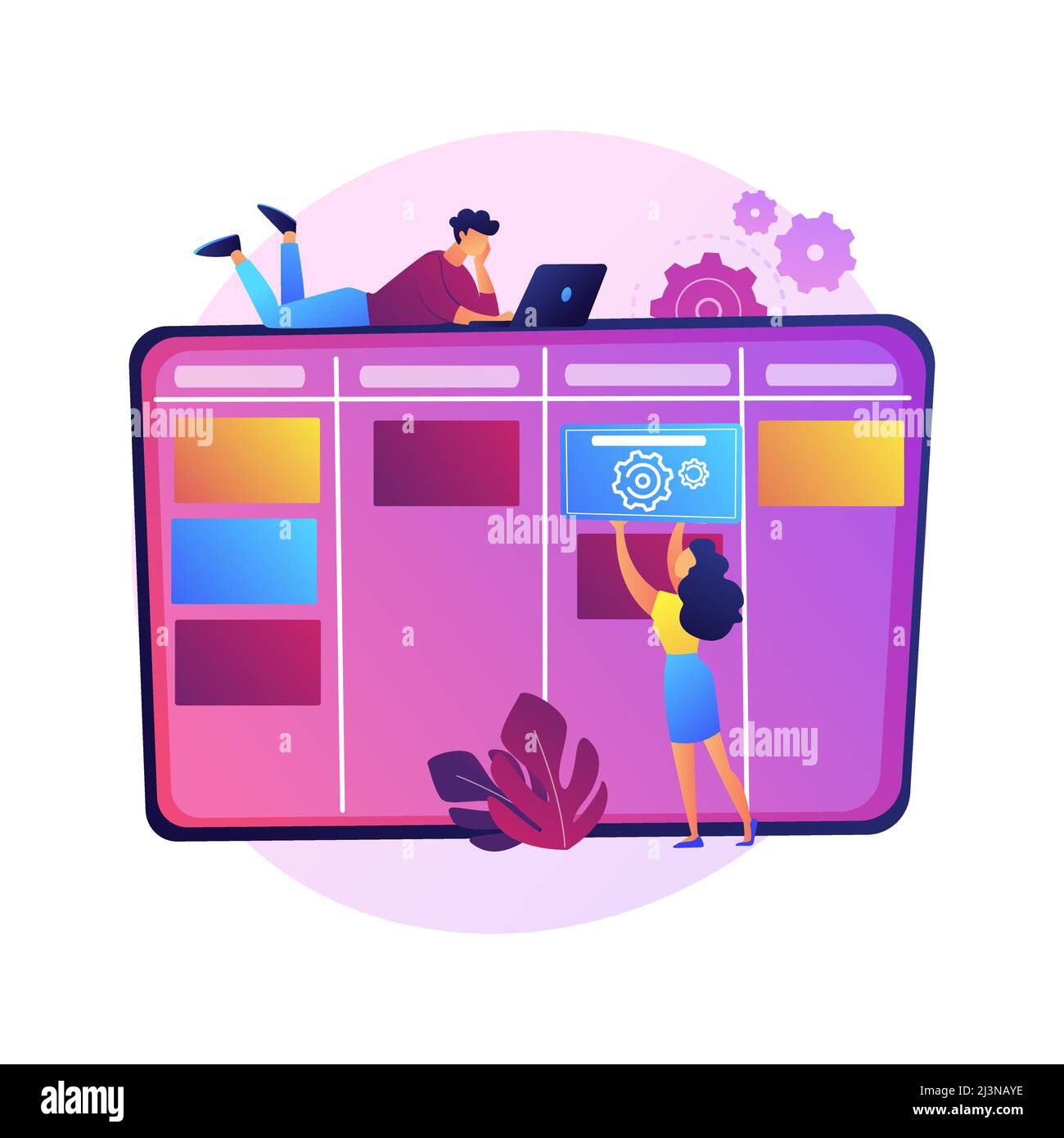 Planification. Calendrier de remplissage et de formage. Calendrier numérique. Gestion du temps, organisation, contrôle. Optimisation et efficacité de l'organisation des plans. Vecteur Illustration de Vecteur