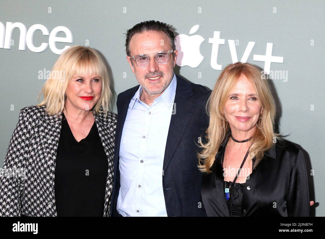 8 avril 2022, Los Angeles, CA, Etats-Unis: LOS ANGELES - APR 8: Patricia Arquette, David Arquette, Rosanna Arquette à la finale de départ de la sélection à Directors Guild of America le 8 avril 2022 à Los Angeles, CA (image de crédit: © Kay Blake/ZUMA Press Wire) Banque D'Images
