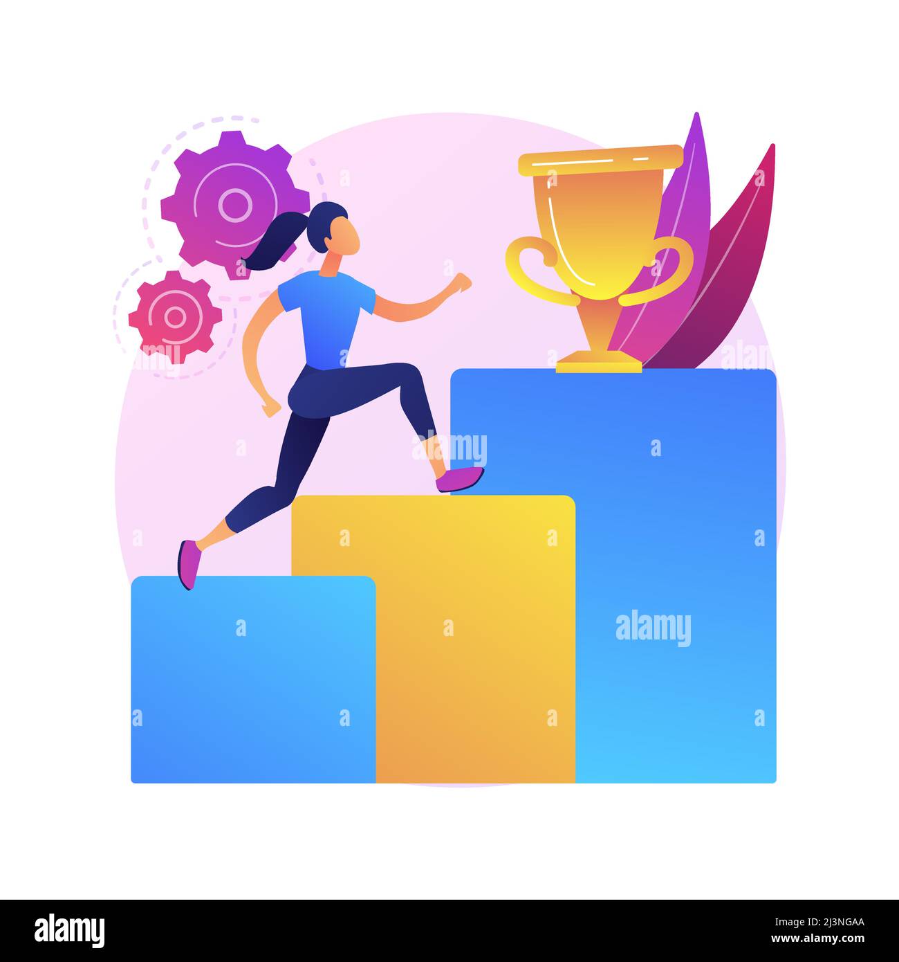 Développement personnel résumé concept vecteur illustration. Développer le potentiel de talents, la croissance personnelle de carrière, le capital humain, peut le faire, social abiliti Illustration de Vecteur