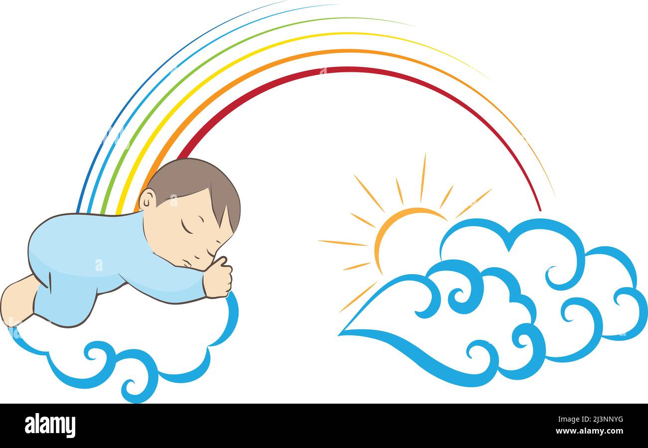 bébé endormi, vecteur Illustration de Vecteur