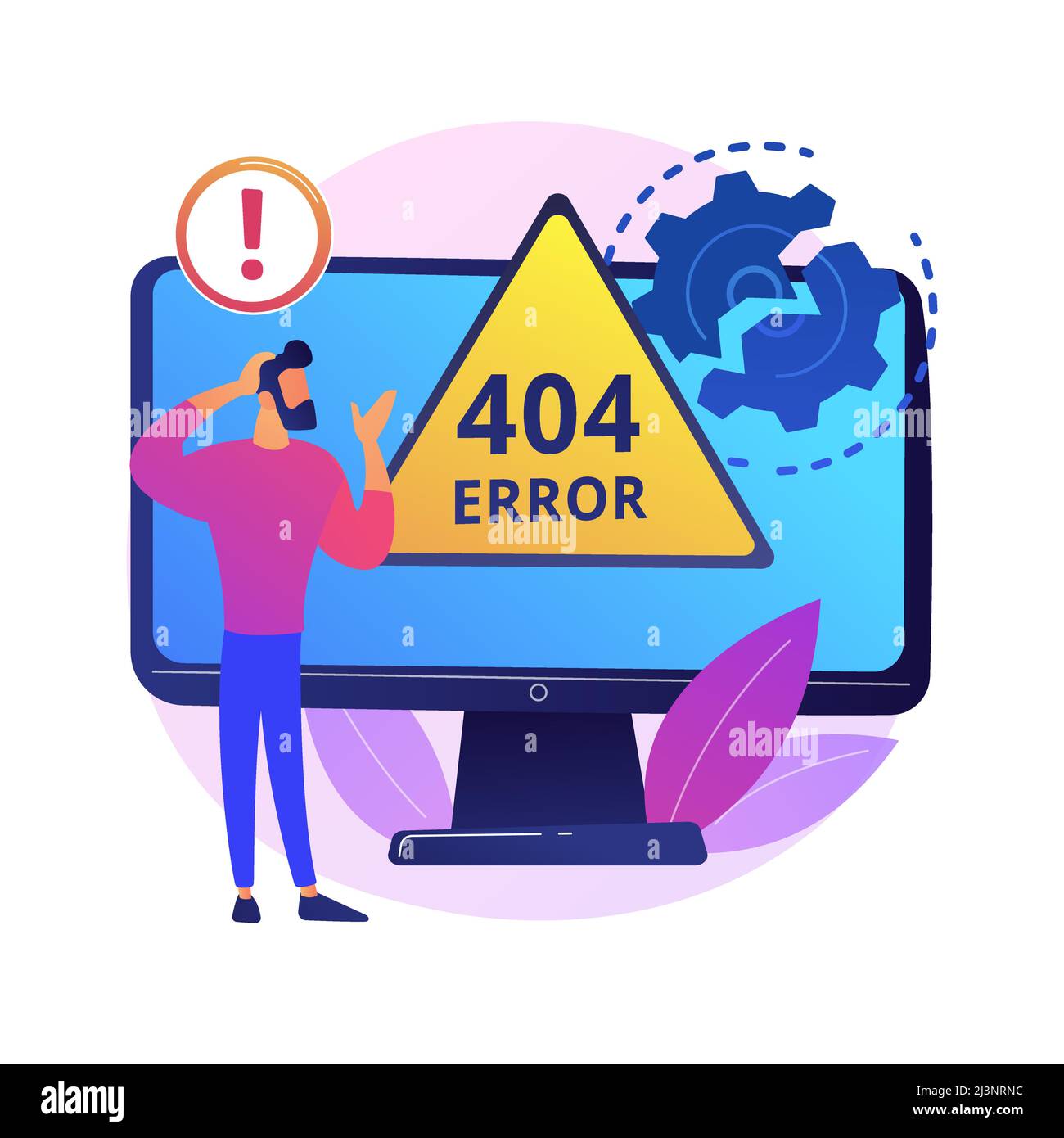 404 illustration du vecteur de concept abstrait d'erreur. Page Web d'erreur, modèle 404, échec de téléchargement du navigateur, page introuvable, demande de serveur, indisponible, nous Illustration de Vecteur