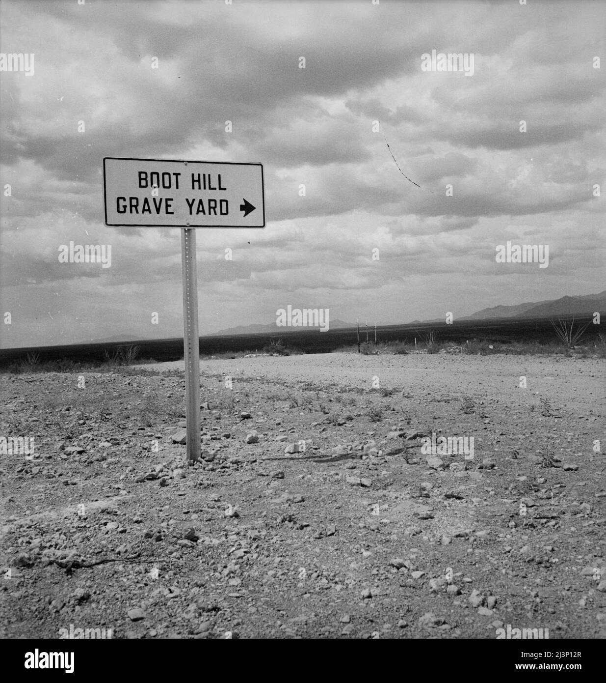 Panneau près de Tombstone, Arizona. [« cimetière de Boot Hill »]. Banque D'Images