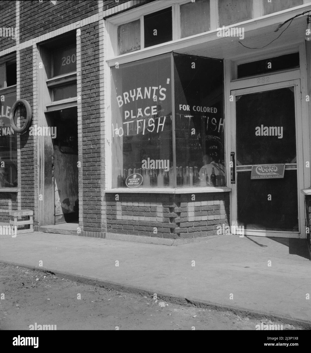 Restaurant de poissons pour les couleurs dans le quart des hoers de coton sont recrutés. Memphis, Tennessee. Banque D'Images