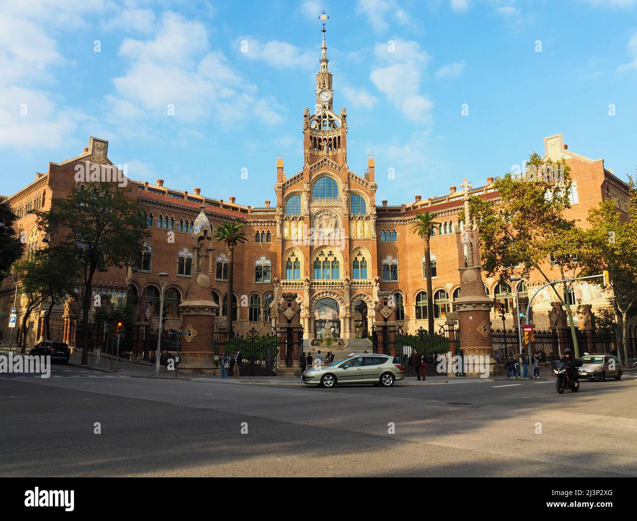 Hôpital de la Santa Creu i Sant Pau, pavillon, l'architecte Luis Doménech y Montaner, de l'Eixample, Barcelone, Catalogne, Espagne, Unesco World Herit Banque D'Images