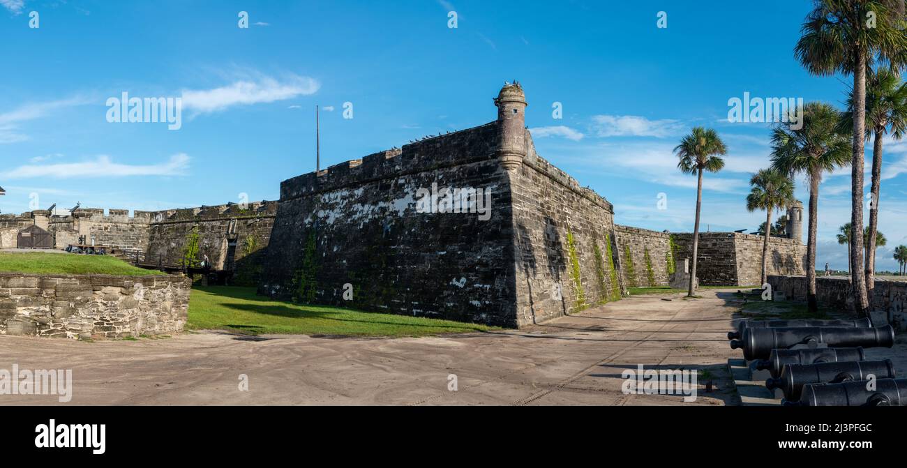 Le Castillo de San Marcos construit en 1600s et le plus ancien fort de maçonnerie dans la partie continentale des États-Unis Banque D'Images