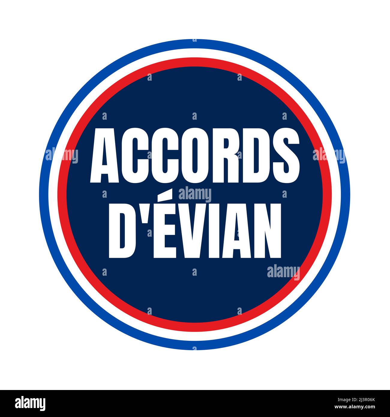 Symbole de l'Accord d'Evian en France Banque D'Images