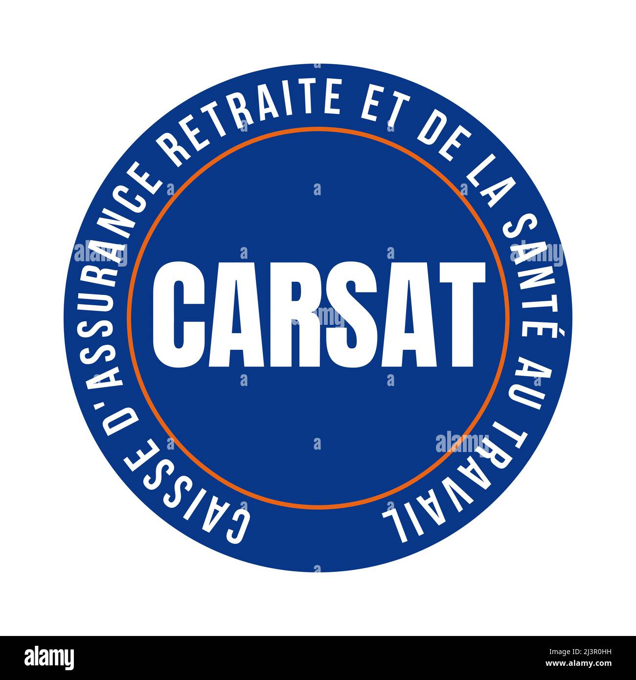 Le symbole de la caisse d'assurance retraite et de la santé au travail de  CASSAT est une icône appelée caisse d'assurance voyage et de la santé au  travail en français Photo Stock -