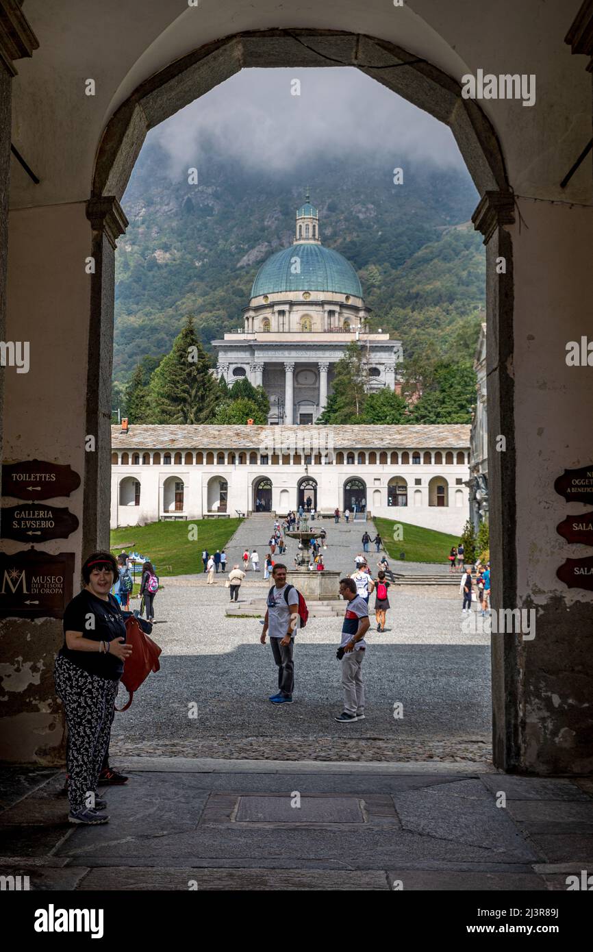 Sanctuaire d'Oropa, Oropa (BI), Piémont, Italie Banque D'Images