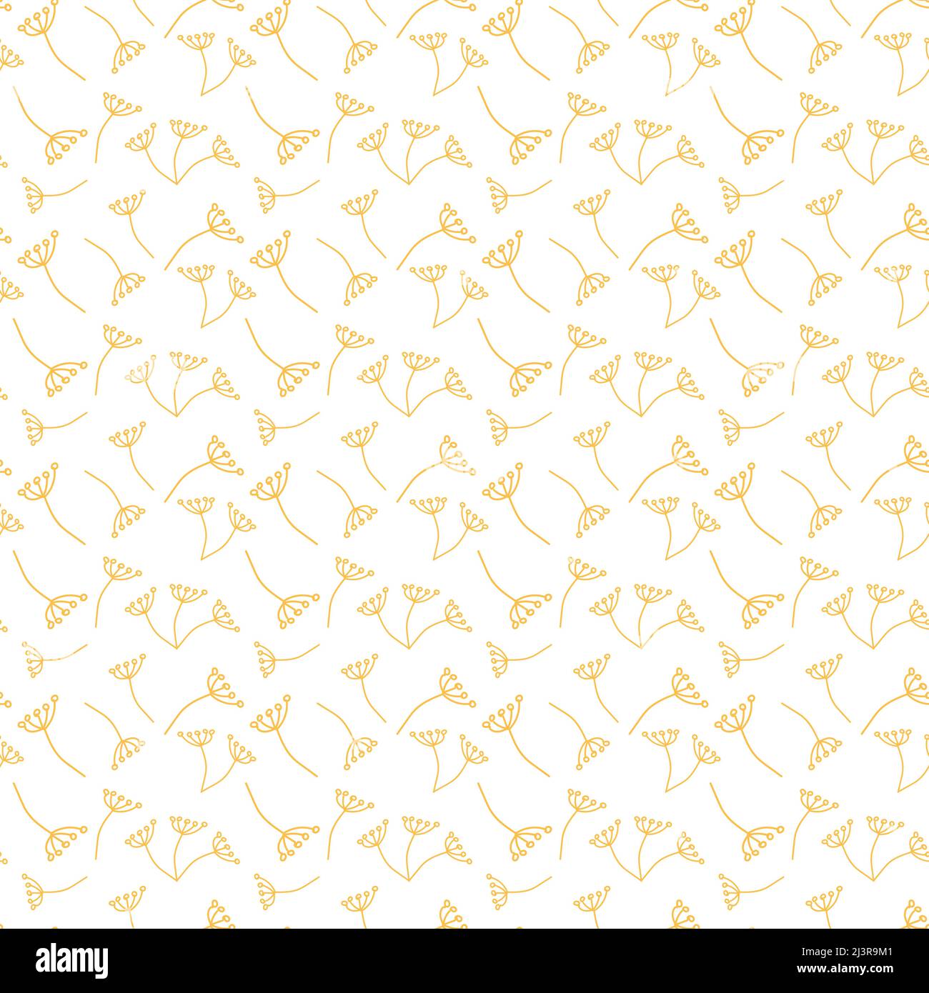 Motif sans couture d'éléments floraux abstraits dans un abat-jour tendance de couleur sable doré. Tracez le contour à la main. Arrière-plan abstrait. Texture. Fond d'écran. Convient à l'impression sur du tissu, des serviettes en papier, des serviettes et du papier d'emballage. Illustration de Vecteur