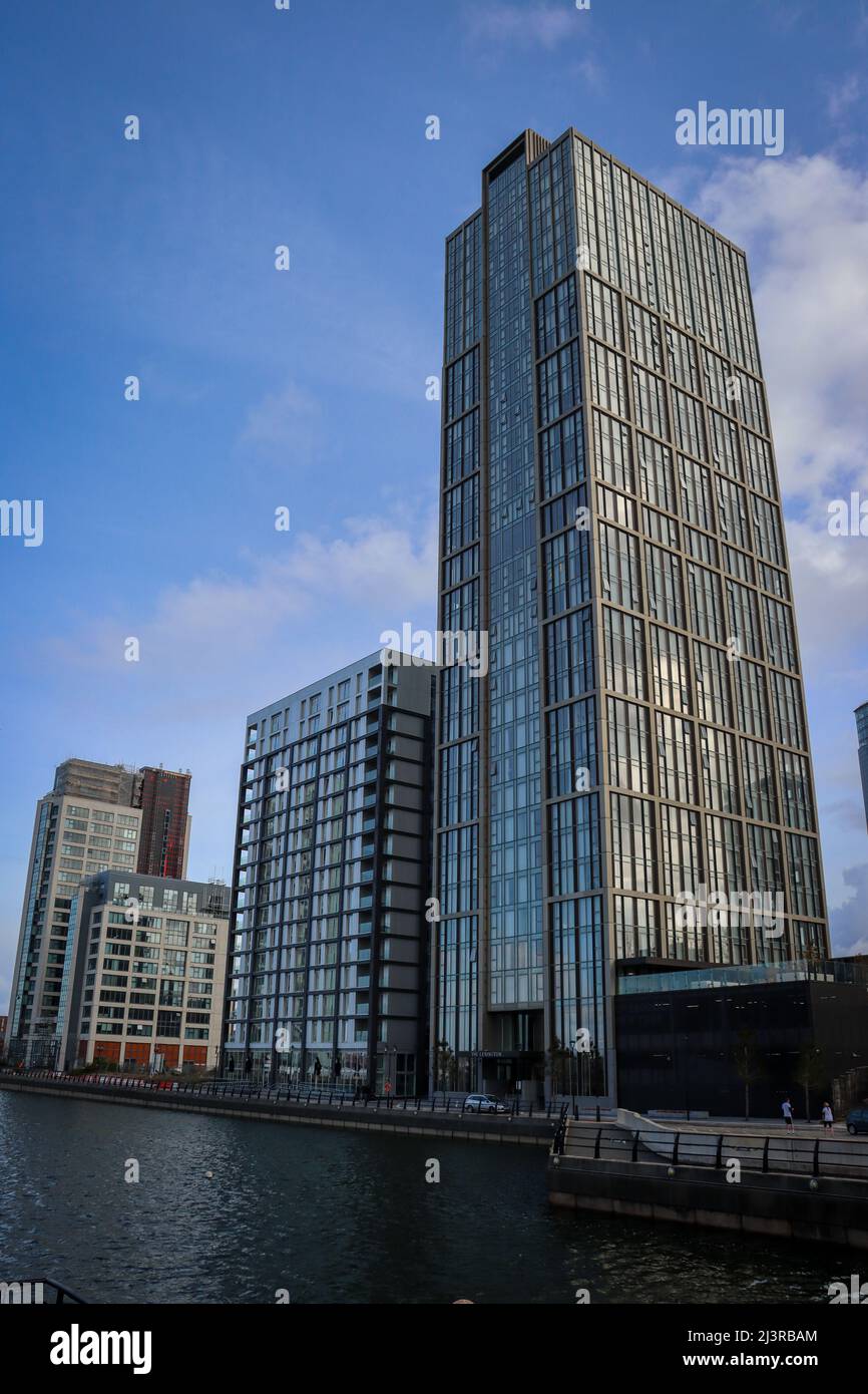 Gratte-ciel, front de mer de Liverpool Banque D'Images
