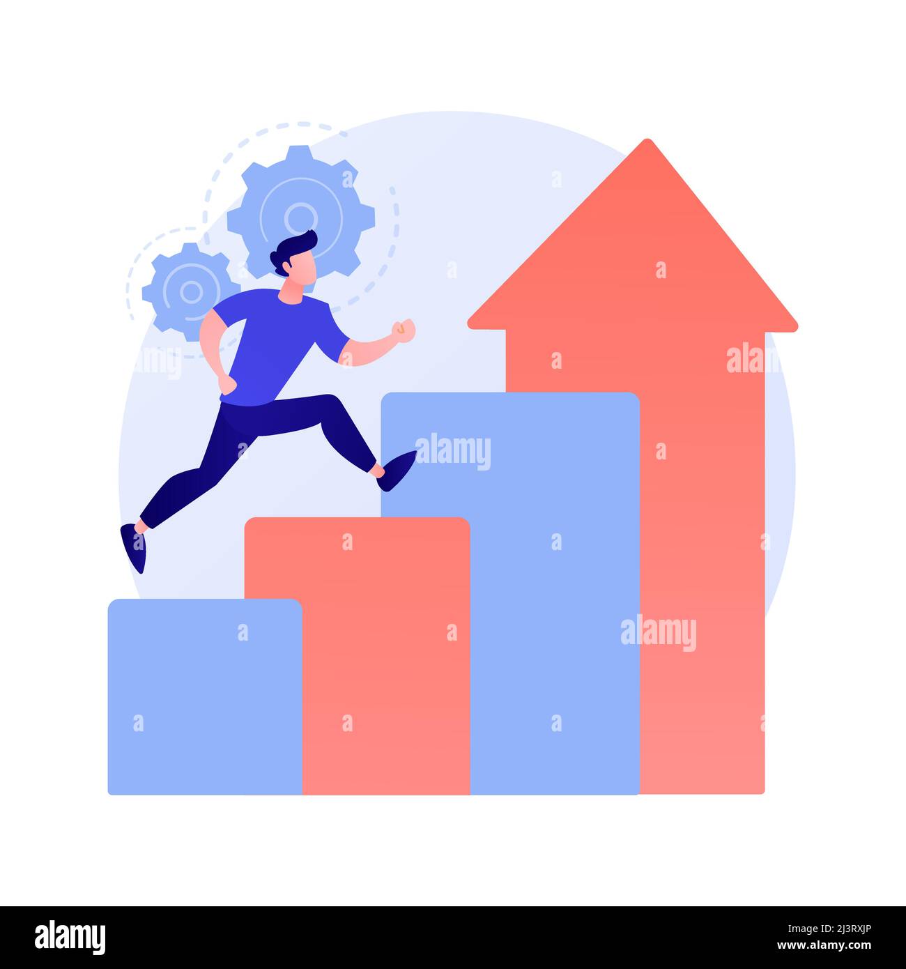 Réussite. Aspiration professionnelle, promotion de l'emploi, croissance personnelle. Travailleur motivé, homme d'affaires volant dans une fusée, motivation et détermination. Illustration de Vecteur Réussite. Aspiration professionnelle, promotion de l'emploi, croissance personnelle. Travailleur motivé, homme d'affaires volant dans une fusée, motivation et détermination. Illustration de Vecteur